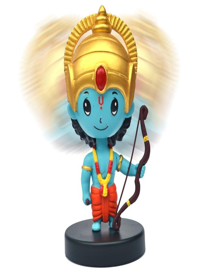 Buko Lord Shree Ram Bobblehead Idol - Car Dashboard, Home & Office Decor, Bow in Hand, Good Luck Murti, Gifting Statue - Image 1